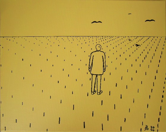 Blick in die Ferne Acryl auf Leinwand 40x50cm 2010