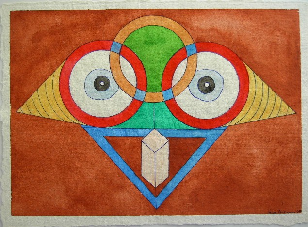 Phantomas Aquarell auf Büttenpapier 25x35cm/30x40cm 2007