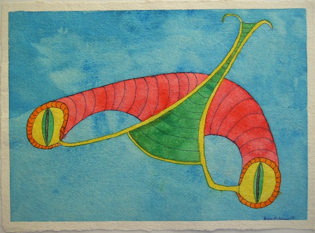 Saltatoria Aquarell auf Büttenpapier 25x35cm/30x40cm 2007