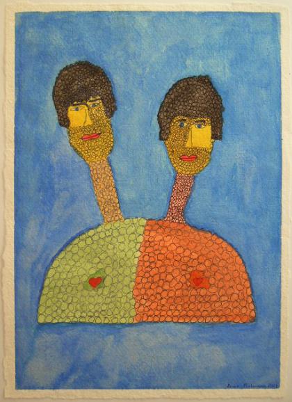 Thelio und Thylia Aquarell auf Büttenpapier 25x35cm/30x40cm 2007