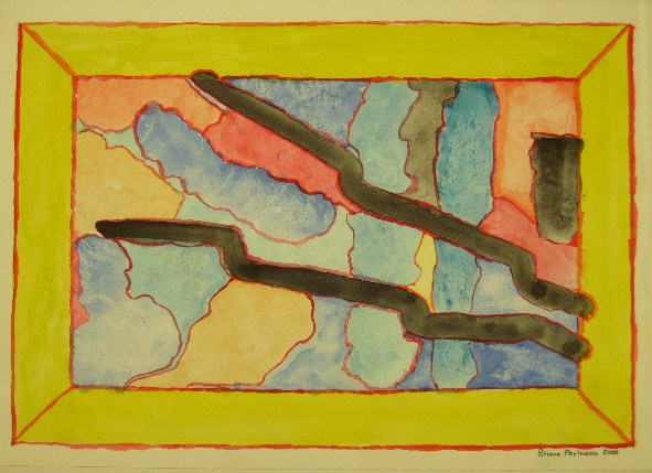 Blitze Aquarell auf Papier 21x30cm 2000