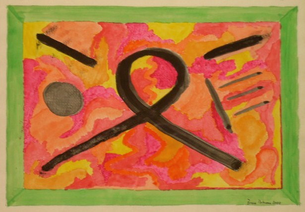 Wünschelrute Aquarell auf Papier 21x30cm 2000