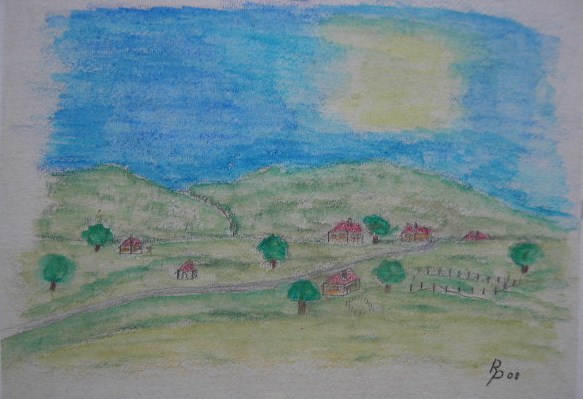 Alp Aquarell Kleinbild auf Büttenpapier 10,5x15cm 2008