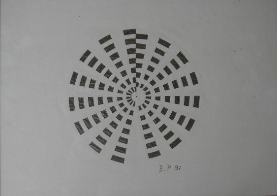 Mandala Bleistift auf Papier 21x30cm 1997