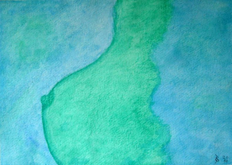 Busen Aquarell auf Büttenpapier 25x35cm/30x40cm 2010