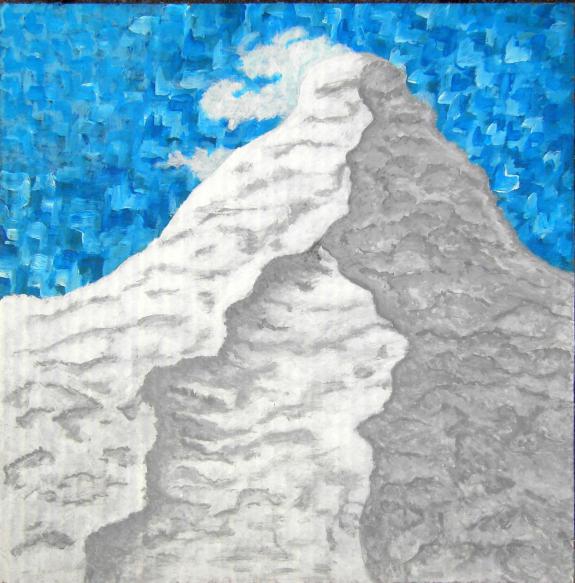 Der Berg ruft Aquarell auf Karton 29x29cm/50x50cm 2011