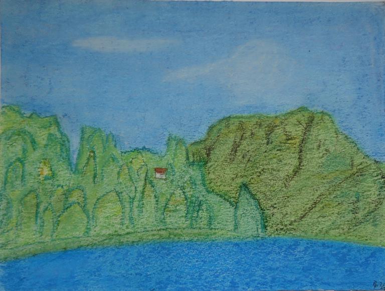 Pastellbild am Brienzersee 24x32cm/40x50cm 2011